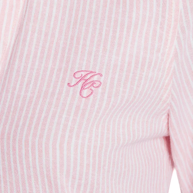 Holland Cooper Classic V-Neck Ladies Blouse - Pink Stripe-4