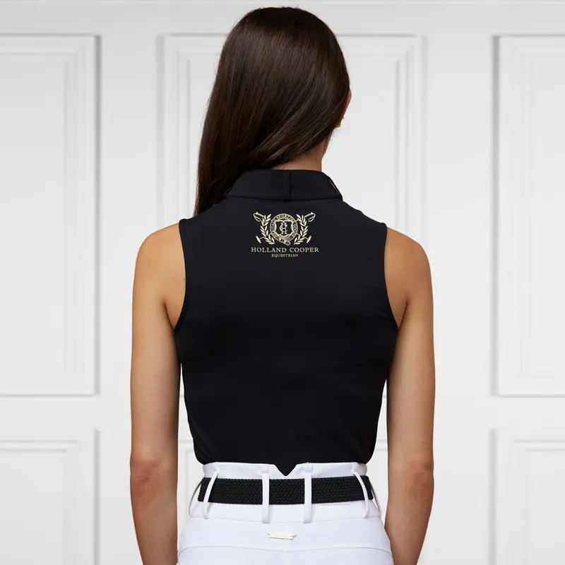 Holland Cooper Crystal Sleeveless Ladies Base Layer - Black-1