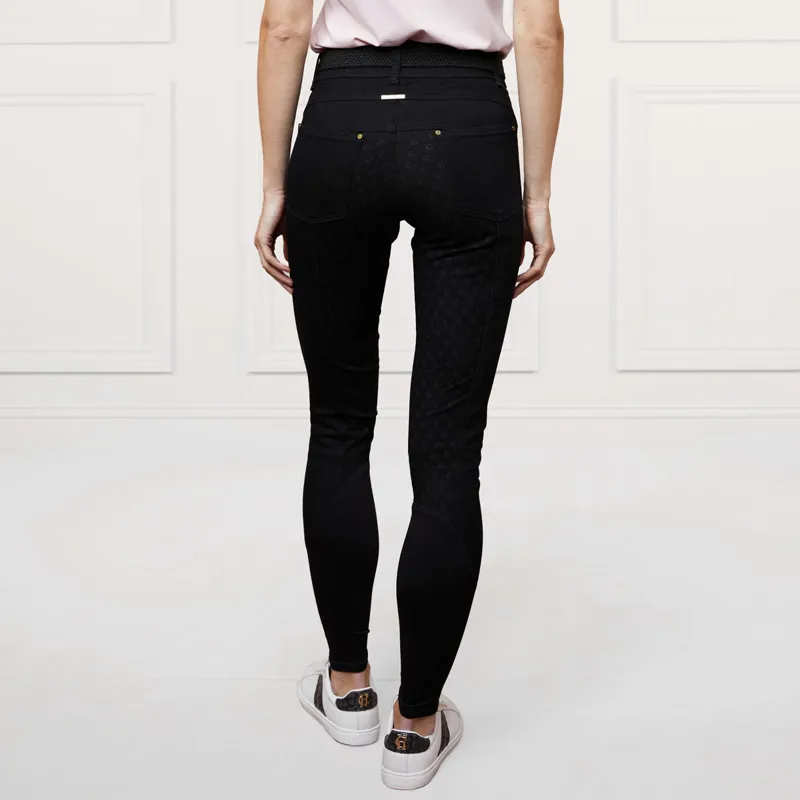 Holland Cooper Denim Thermal Full Grip Ladies Breeches - Black-2