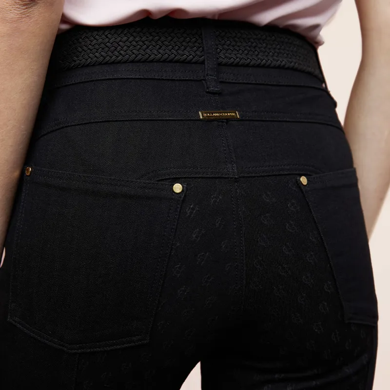 Holland Cooper Denim Thermal Full Grip Ladies Breeches - Black-3