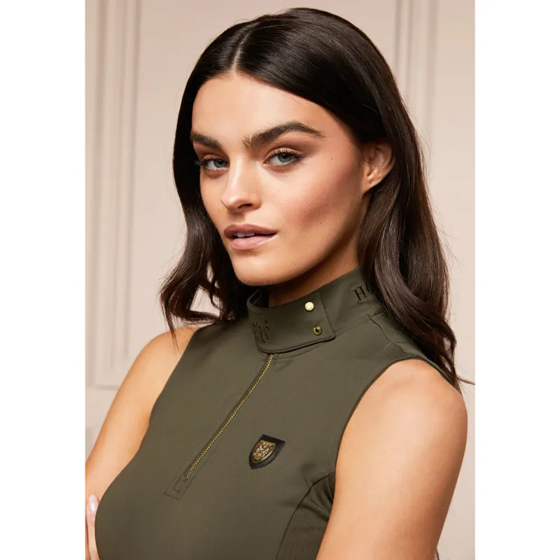 Holland Cooper Elite Sleeveless Ladies Base Layer - Olive-2