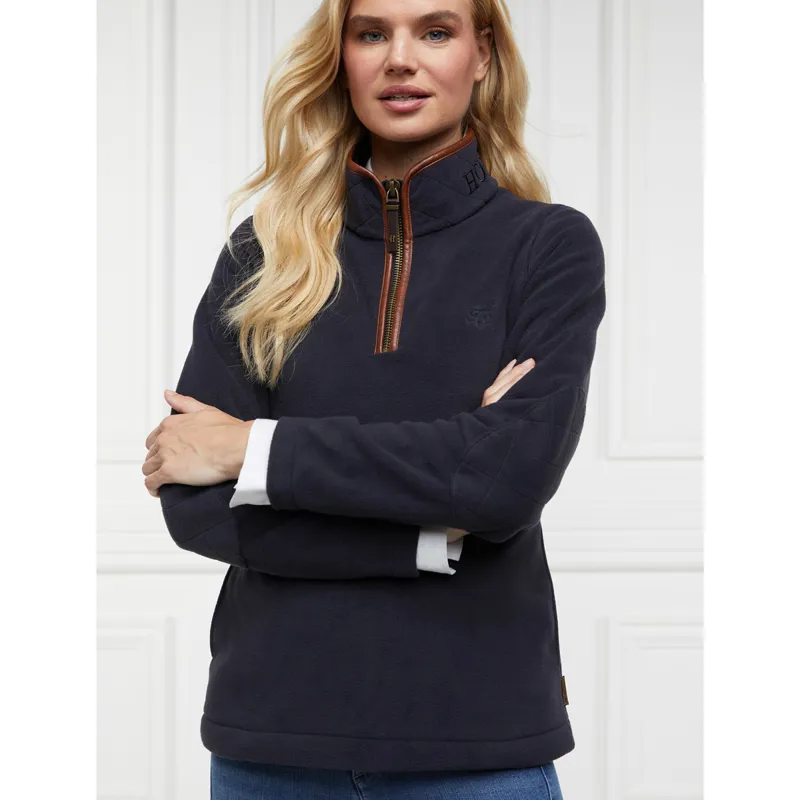 Holland Cooper Country Fleece Half Zip Ladies Jumper - Ink Navy-2