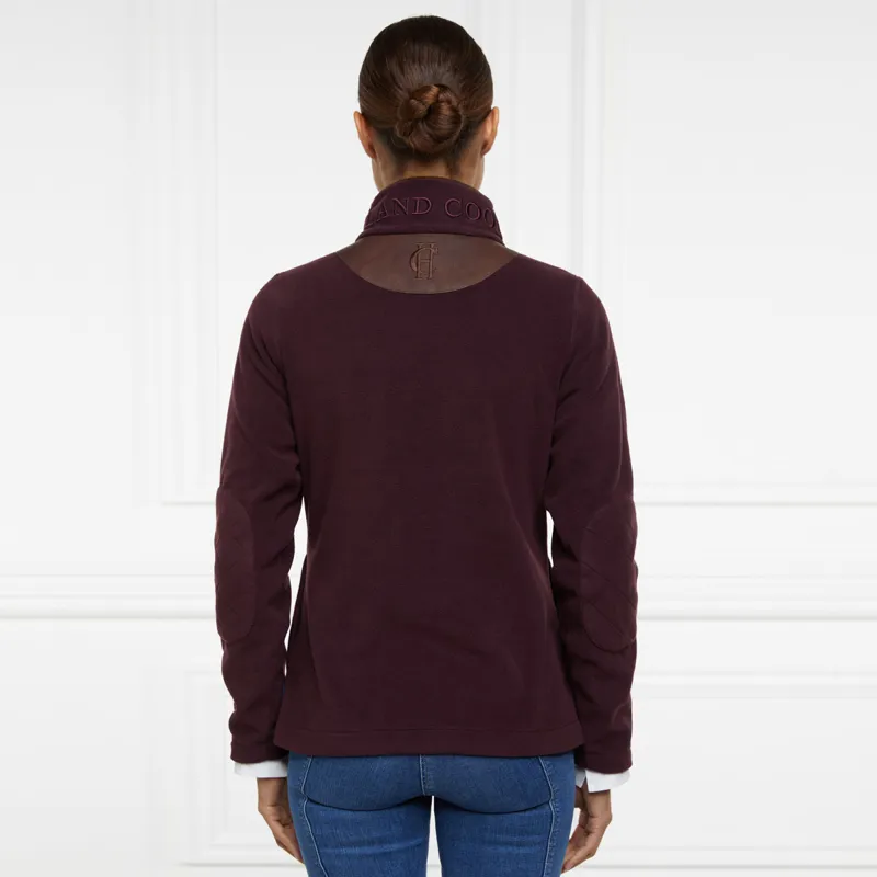 Holland Cooper Country Fleece Half Zip Ladies Jumper - Mulberry-1