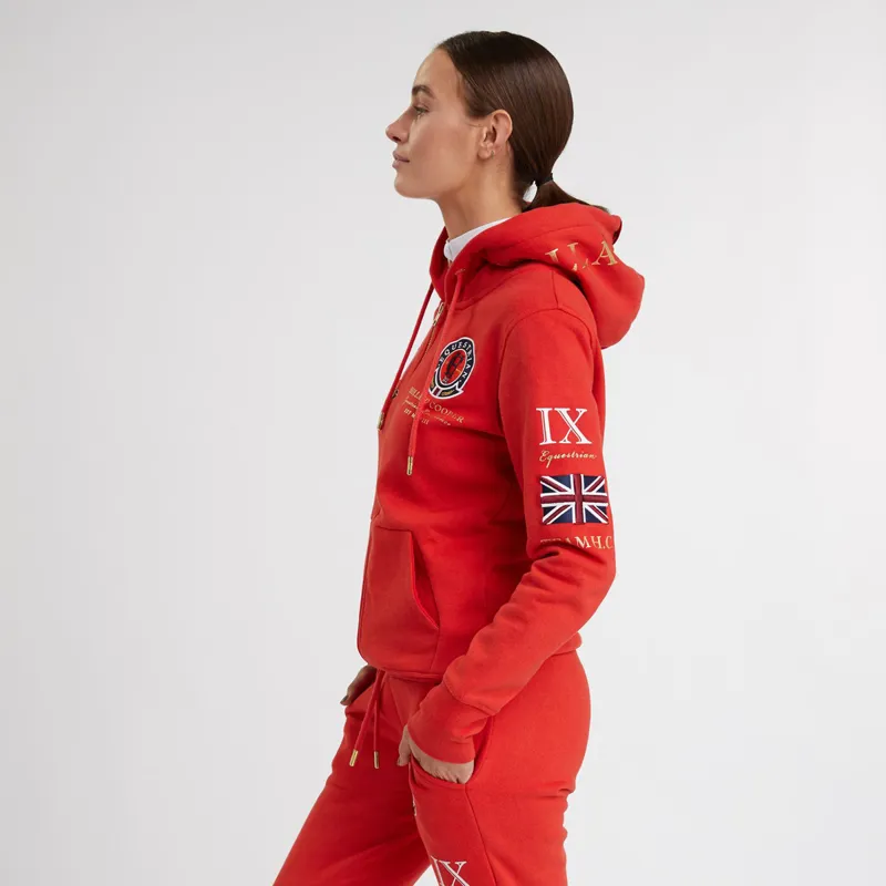 Holland Cooper Equi Team Ladies Hoodie - Vermillion Red-1