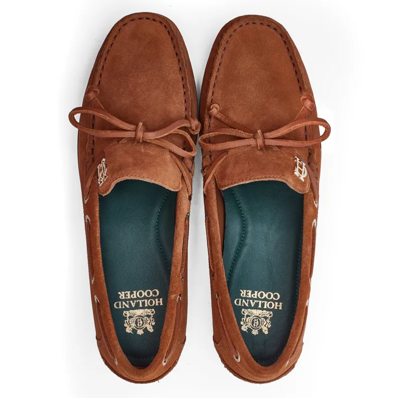 Holland Cooper Ladies Deck Shoes - Tan-2