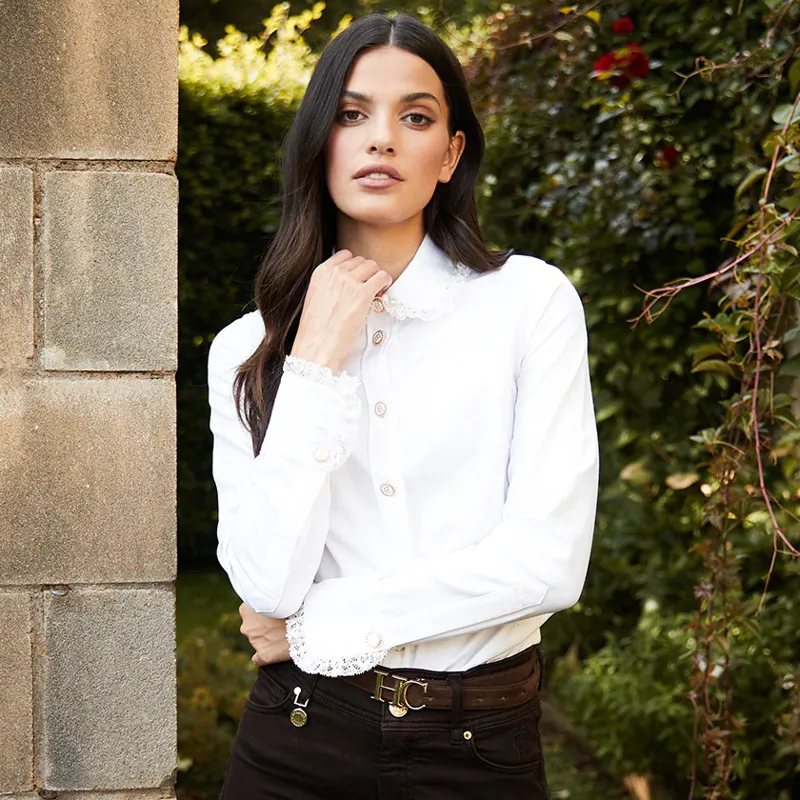 Holland Cooper Rose Ladies Shirt - White-4