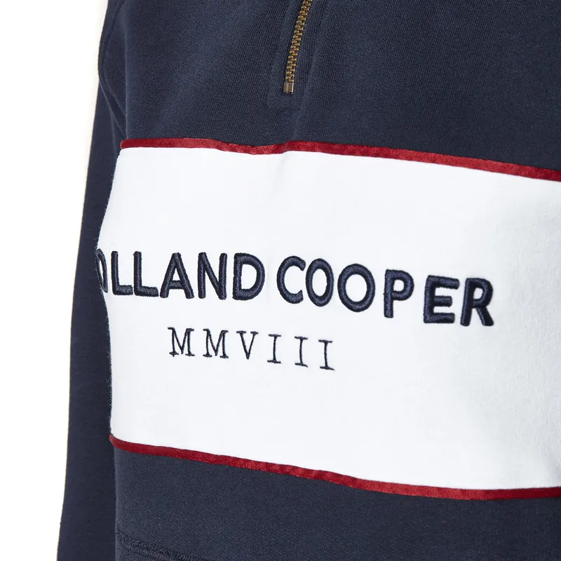 Holland Cooper Henley Sporting Heritage Ladies Quarter Zip - Ink Navy-7