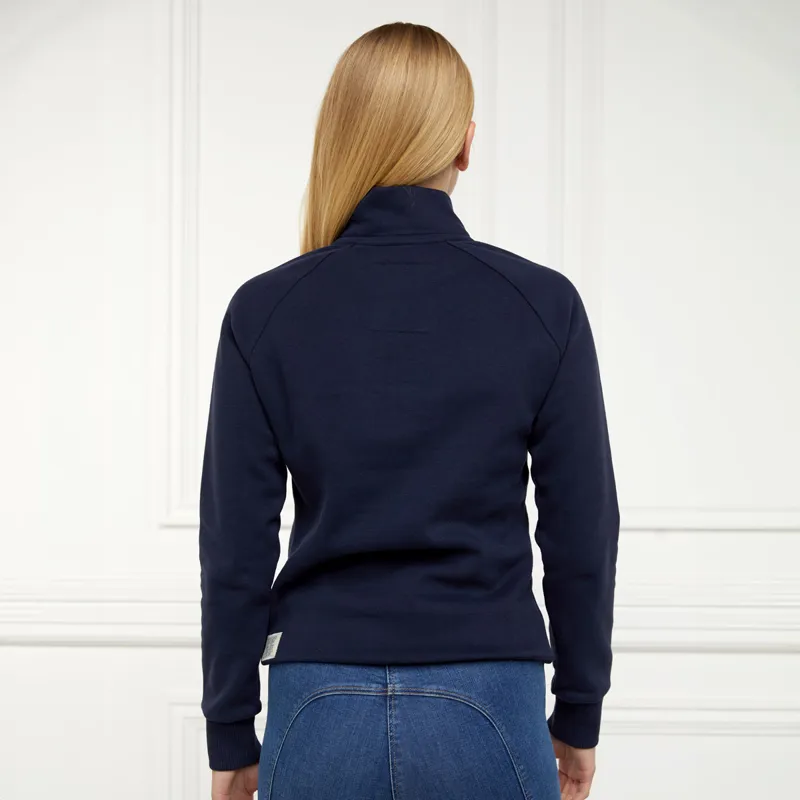 Holland Cooper Henley Sporting Heritage Ladies Quarter Zip - Ink Navy-2