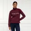 Holland Cooper Henley Sporting Heritage Ladies Quarter Zip - Merlot
