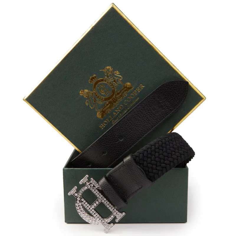 Holland Cooper Heritage Belt - Black Crystal-1