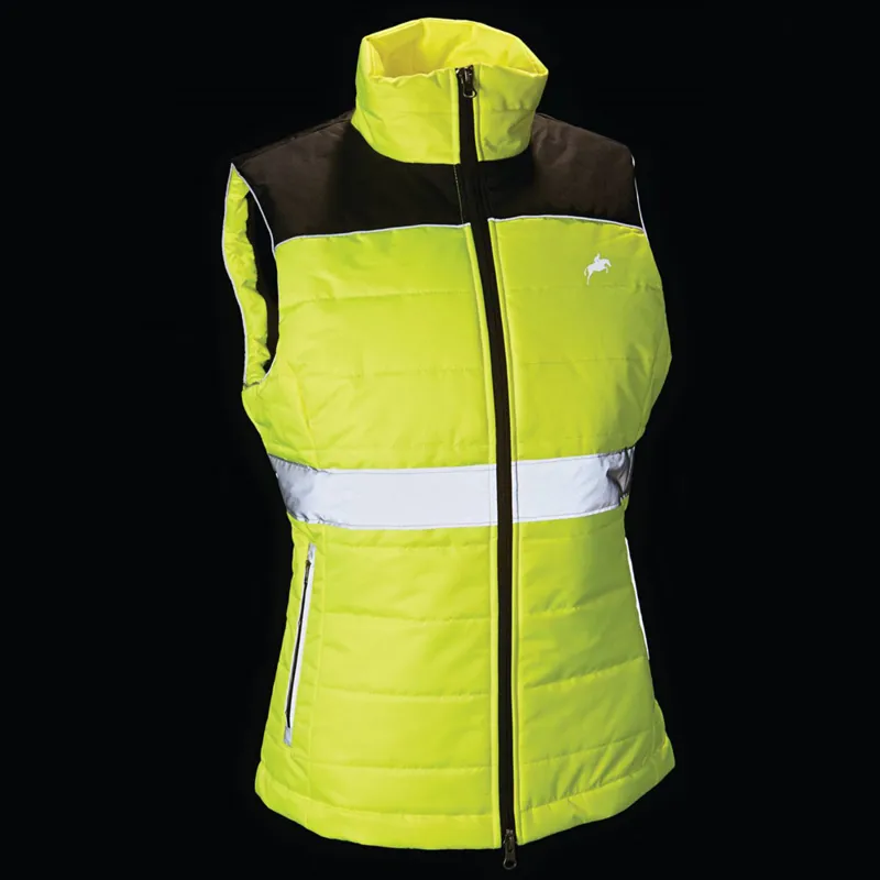 Harry Hall Ladies Hi Viz Down Like Gilet Yellow