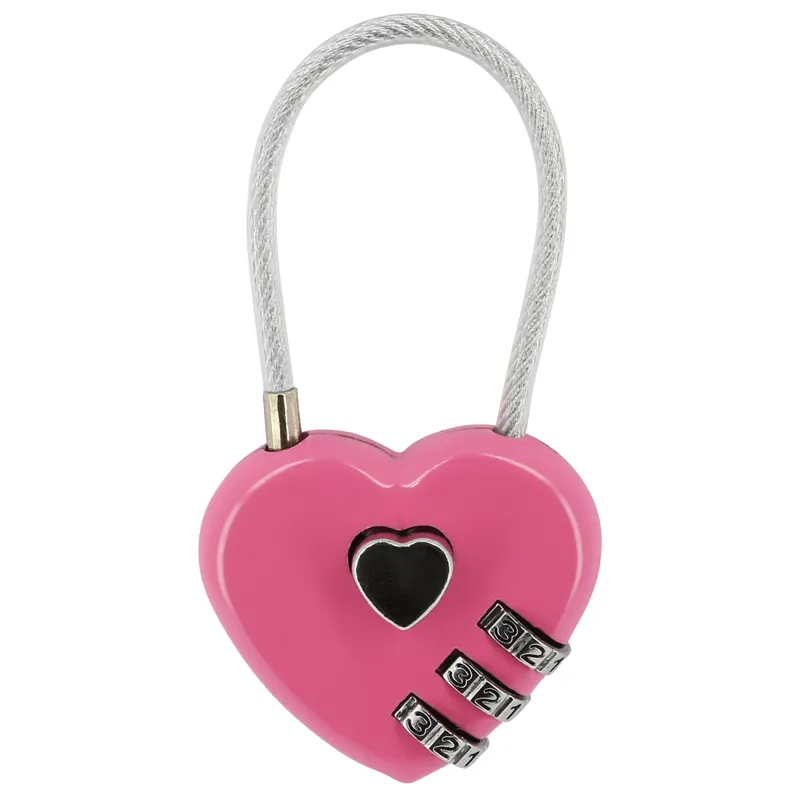 Hippo-Tonic Grooming Box Heart Padlock - Fuchsia-1