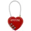 Hippo-Tonic Grooming Box Heart Padlock - Red