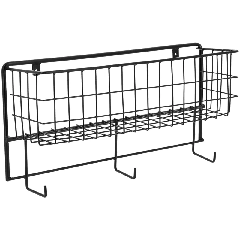 Hippo-Tonic Basket with 3 Hooks - Black