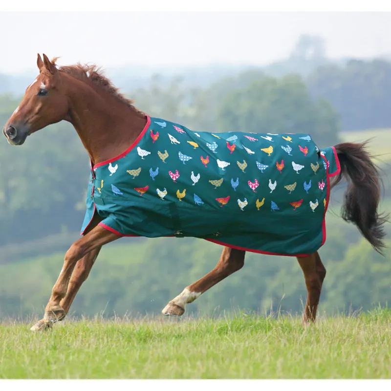 Shires Tempest Lite Turnout Rug - Chicken Print