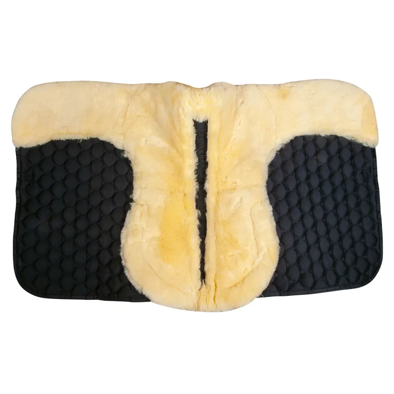 HKM Correction Lambswool GP Saddlecloth - Black/Natural-3