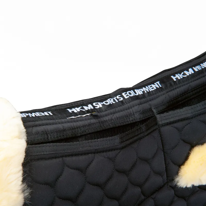 HKM Correction Lambswool GP Saddlecloth - Black/Natural-1
