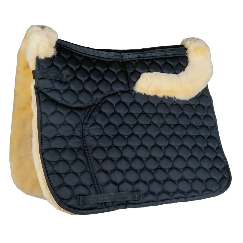 HKM Correction Lambswool GP Saddlecloth - Black/Natural