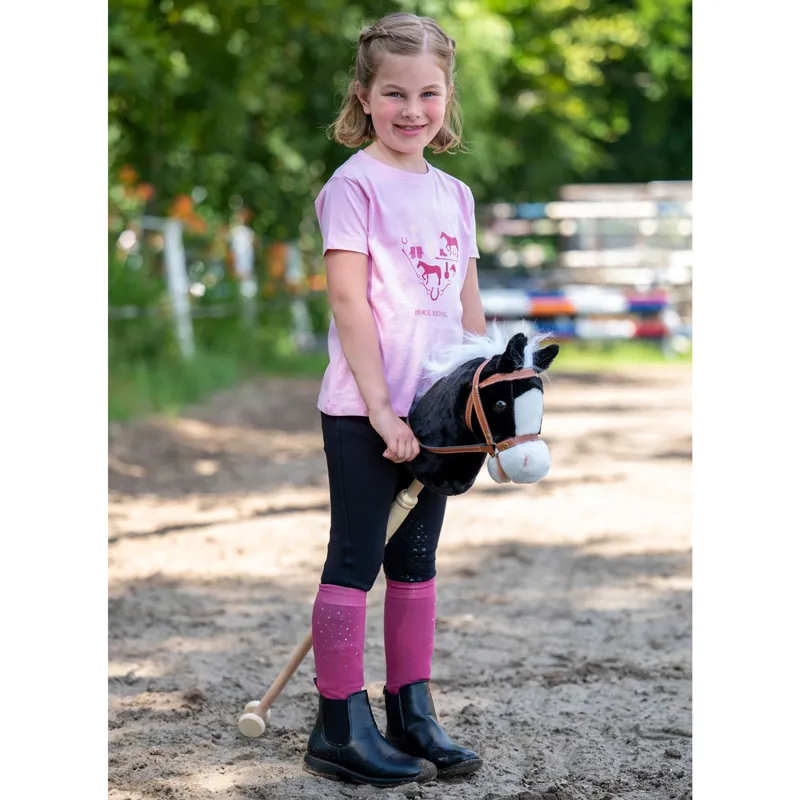 HKM Bella Hobby Horse with Wheels - Black-2