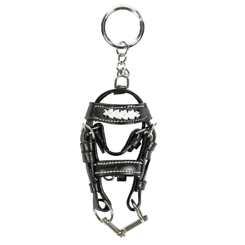 HKM Bridle Key Ring - Black/Silver