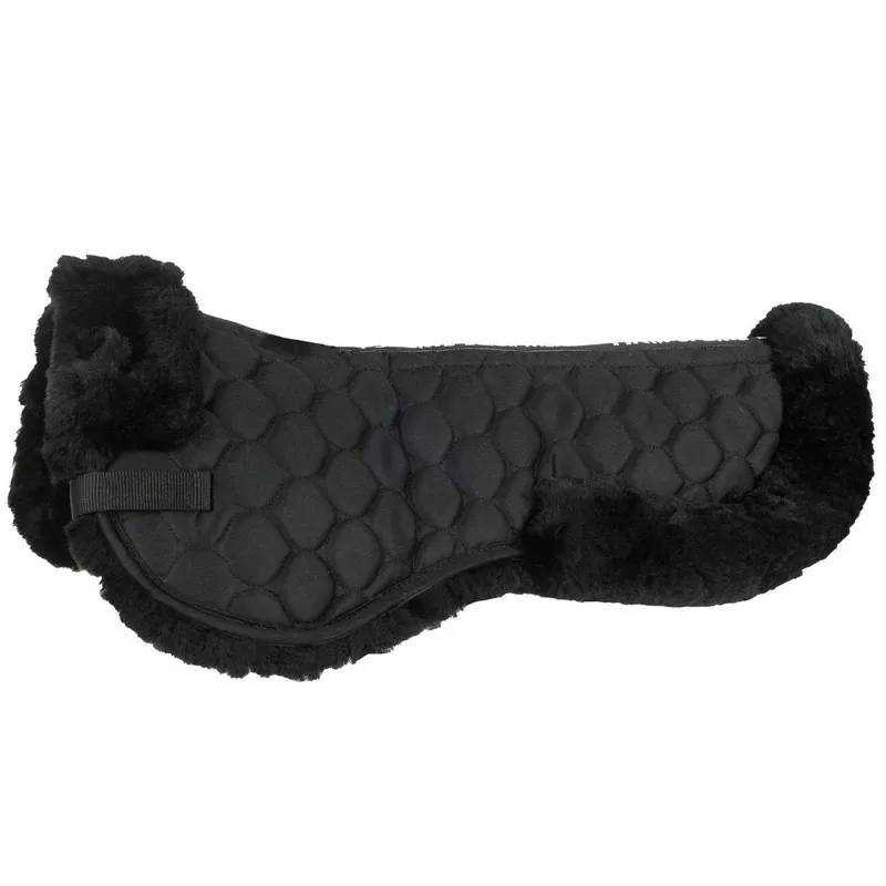 HKM Corrective Lambswool Half Pad - Black/Black