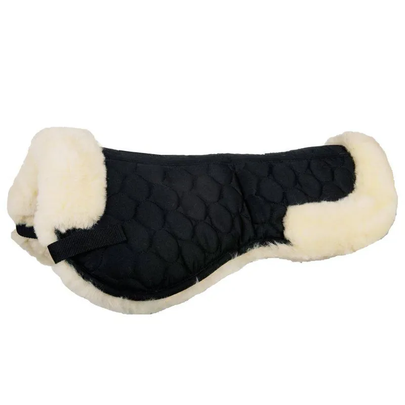 HKM Corrective Lambswool Half Pad - Black/Natural