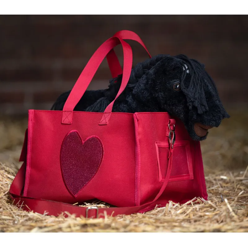 HKM Cuddle Pony Toy Bag - Red-3