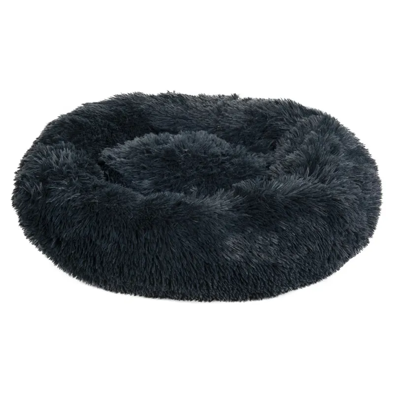 HKM Fluffy Dog Bed - Deep Grey