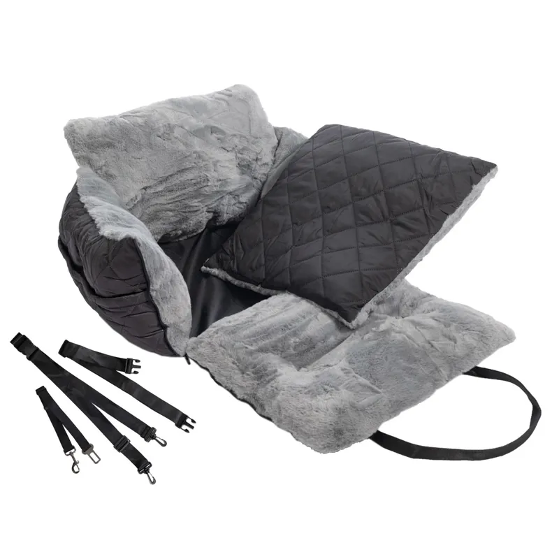 HKM Buddy Dog Travel Bed - Black/Grey-4