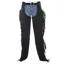 HKM Full Working Chaps with Fringes - Black
