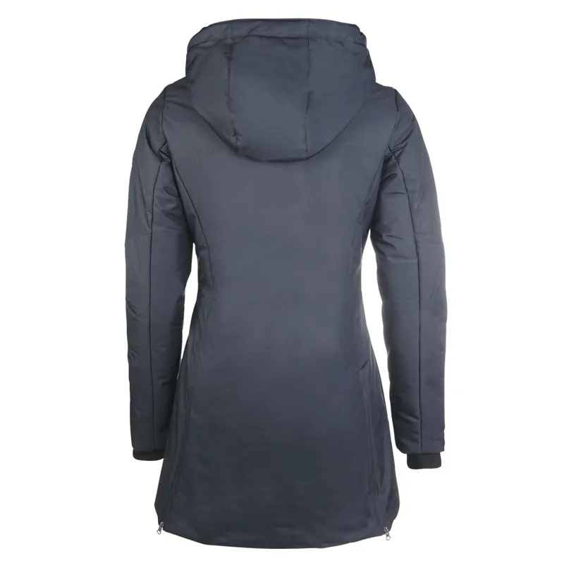 HKM Elegance Womens Long Heated Jacket - Deep Blue-1