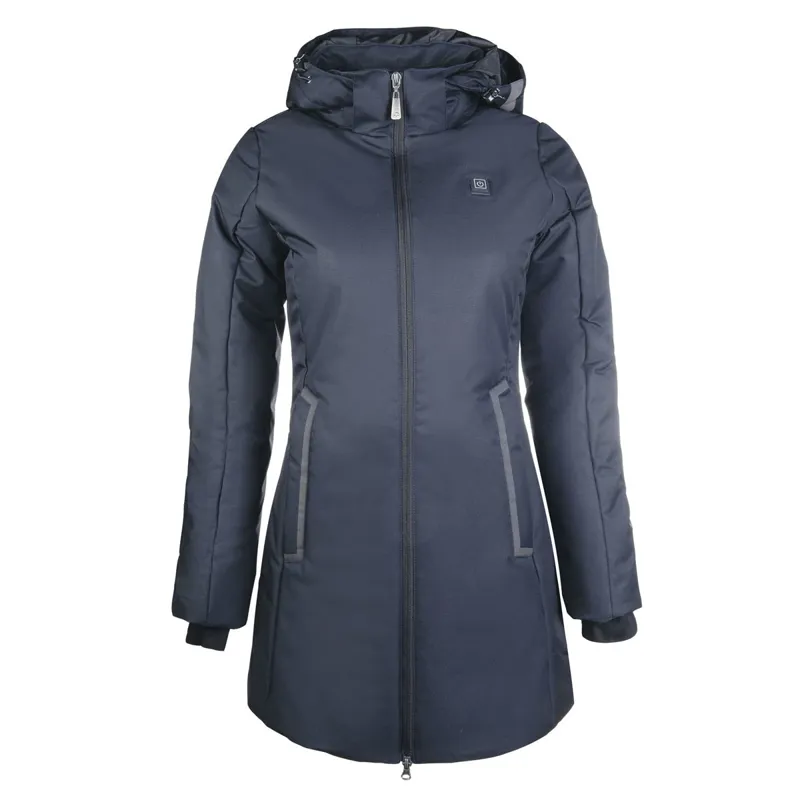 HKM Elegance Womens Long Heated Jacket - Deep Blue