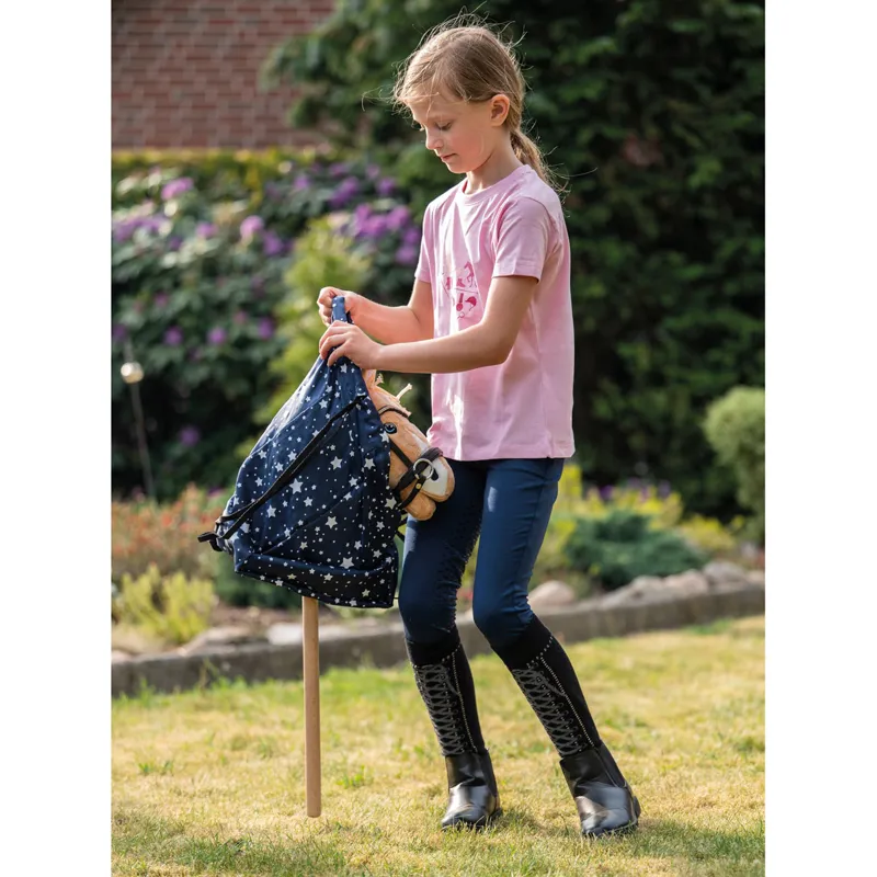 HKM Hobby Horse Junior Backpack - Navy/White Stars-1