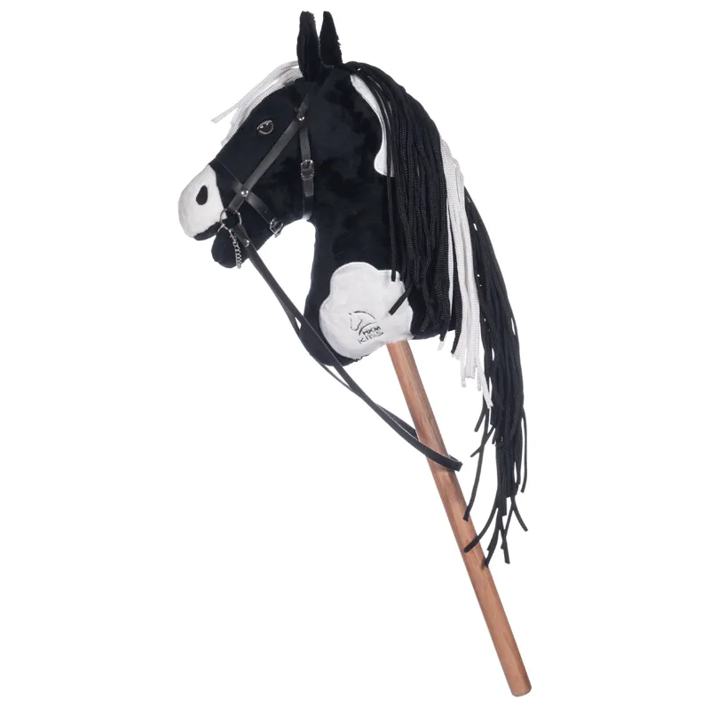 HKM Hobby Horse Toy - Black/White Piebald-1