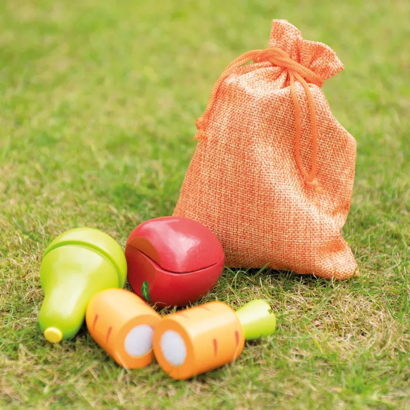 HKM Hobby Horse Toy Wooden Food Set - Fruit and Veg-1