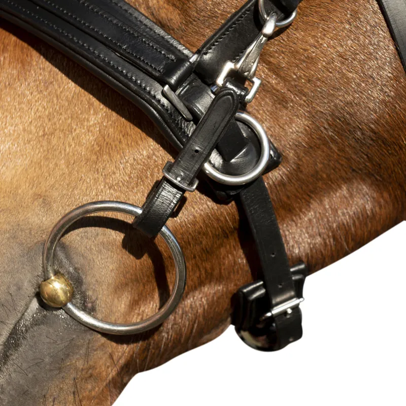 HKM Leather Lunge Cavesson - Black-2