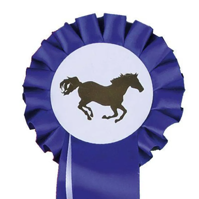 HKM Single Tier Rosette - Blue/White