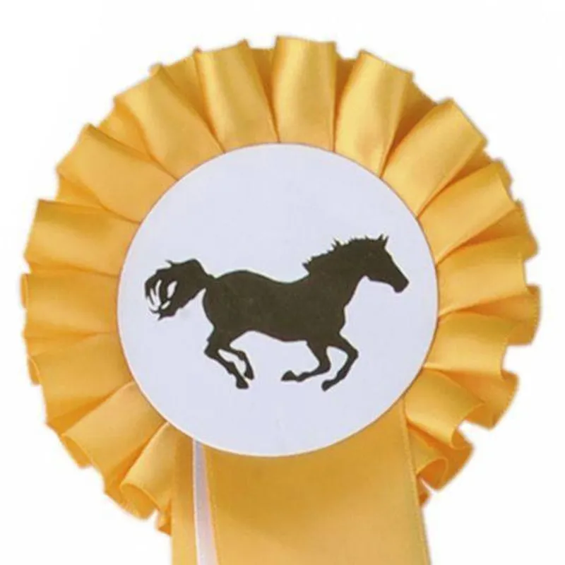 HKM Single Tier Rosette - Gold/White