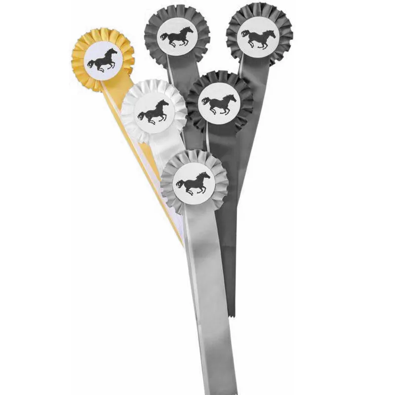 HKM Single Tier Rosette - Gold/White-1