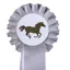 HKM Single Tier Rosette - Silver/White