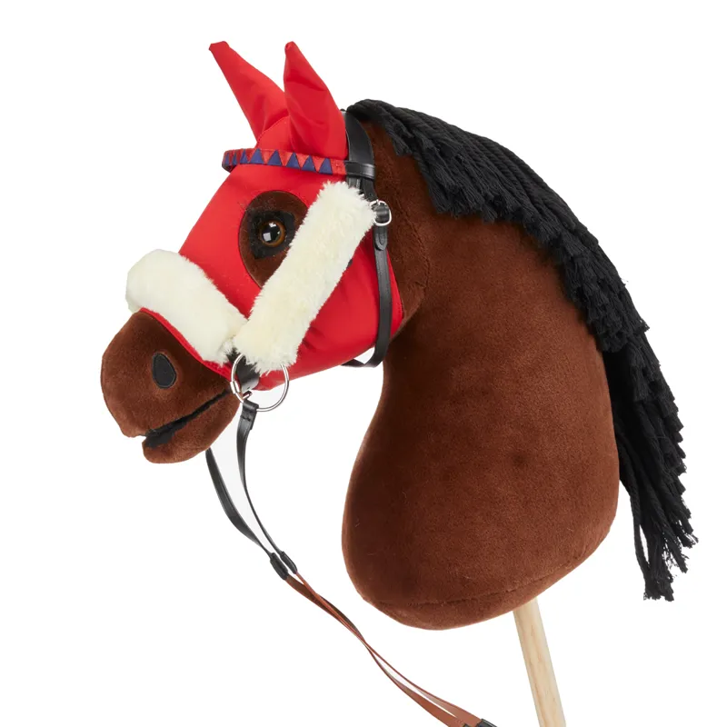 LeMieux Hobby Horse Stretch Racing Hood - Chilli-1