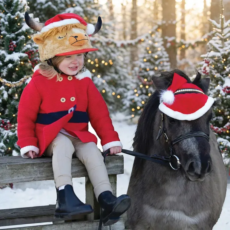Equetech Highland Cow Christmas Hat Silk-2