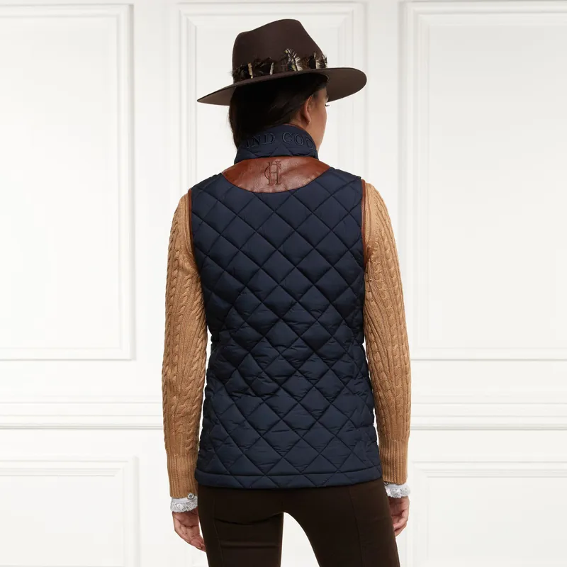 Holland Cooper Country Quilted Ladies Gilet - Ink Navy-1