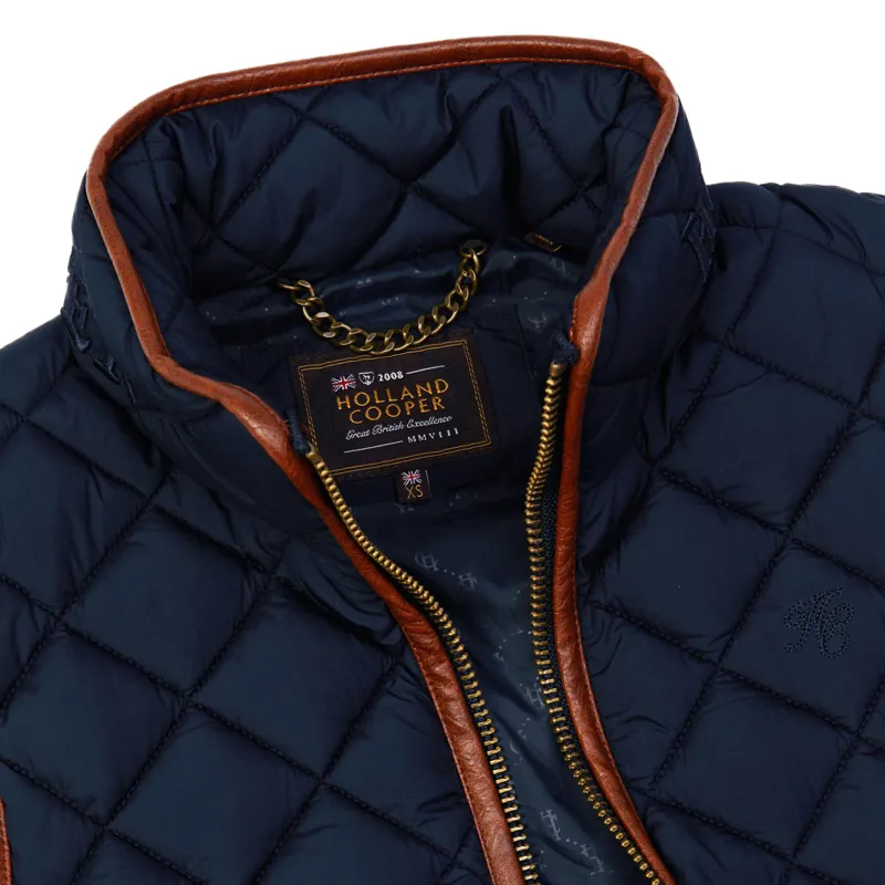 Holland Cooper Country Quilted Ladies Gilet - Ink Navy-2