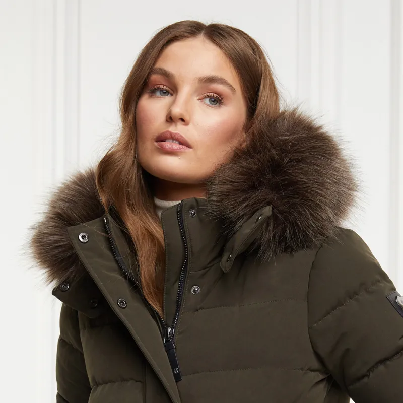 Holland Cooper Whistler Ladies Bomber Jacket - Khaki-3