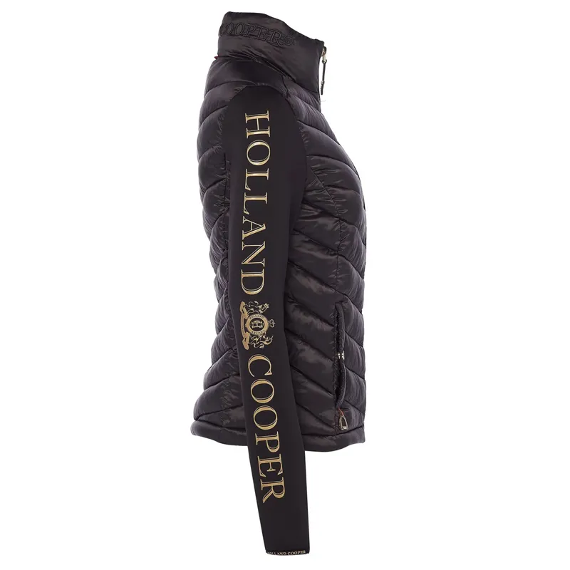 Holland Cooper Hybrid Puffer Ladies Quilted Jacket - Black-3