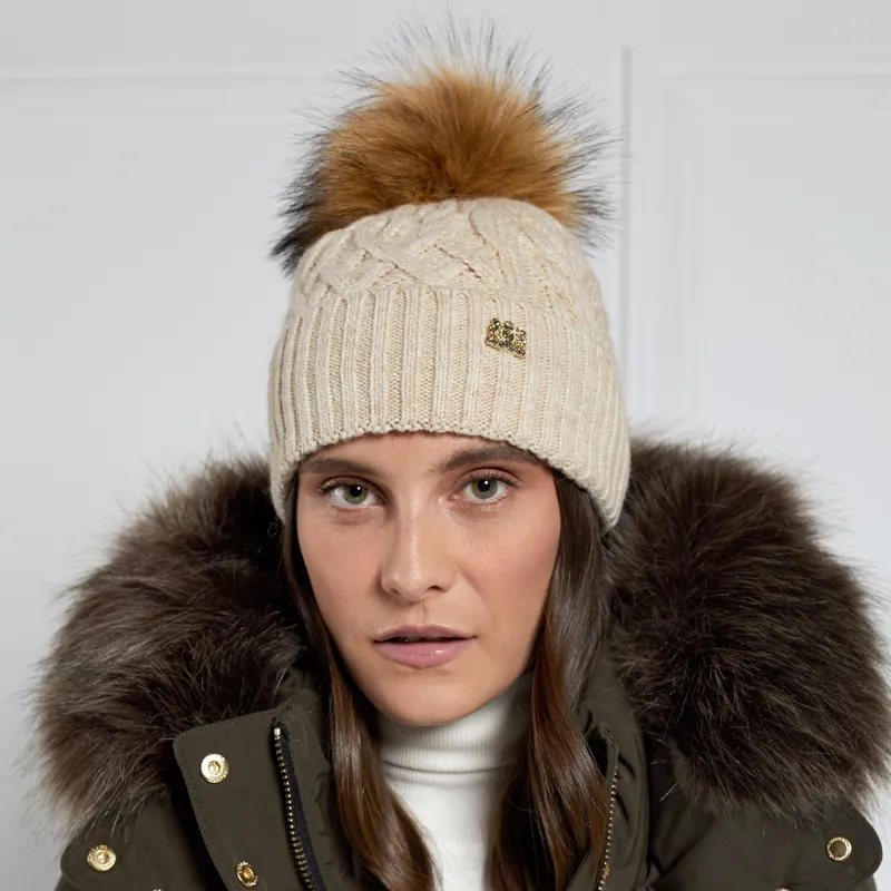 Holland Cooper Windsor Bobble Hat Oatmeal