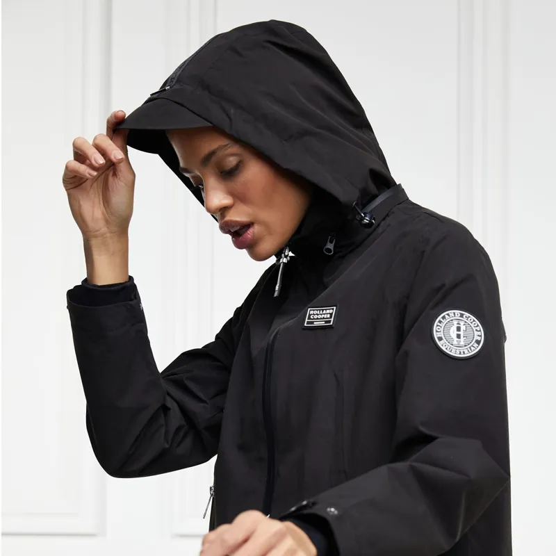 Holland Cooper Brecon Ladies Waterproof Rain Jacket - Black-1
