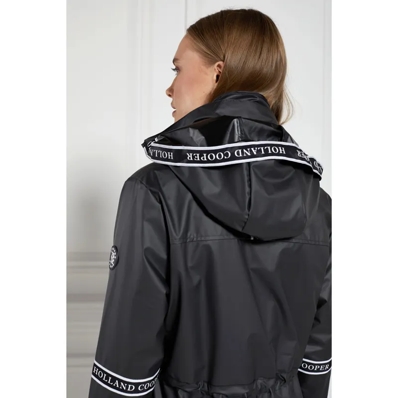 Holland Cooper Longline Ladies Rain Coat Matte Black