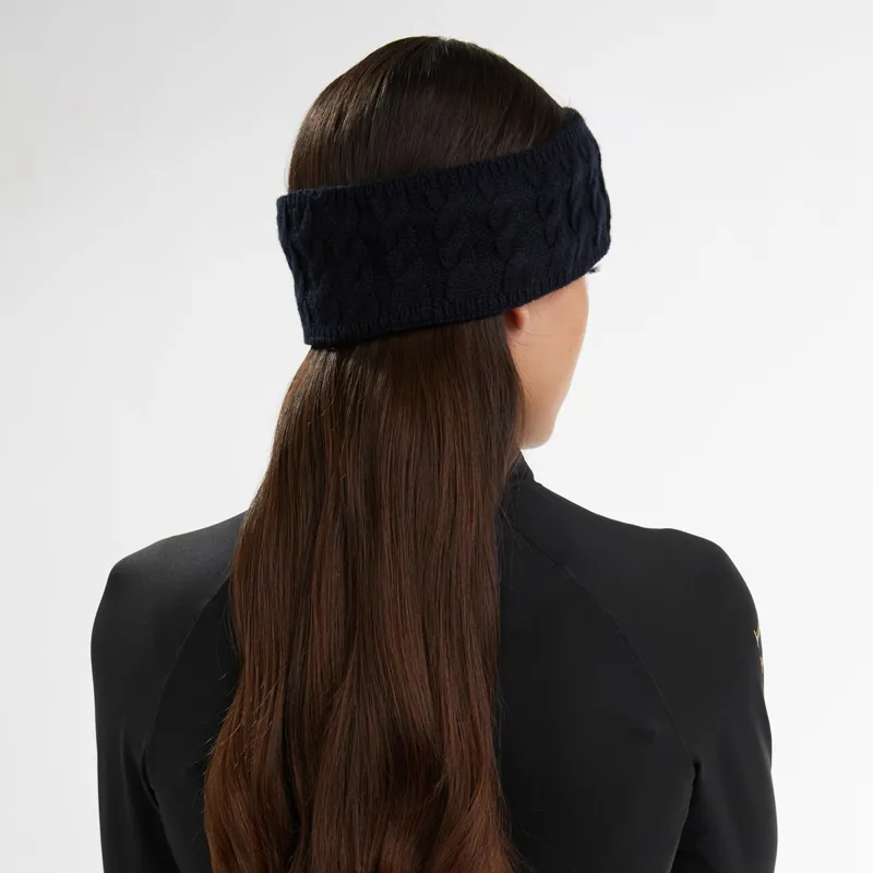 Holland Cooper Luxe Cable Knit Headband - Ink Navy